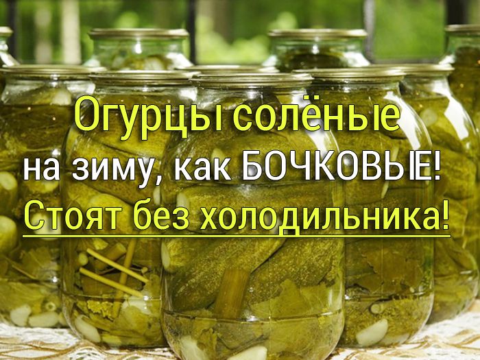 огурцы солёные для хранения дома