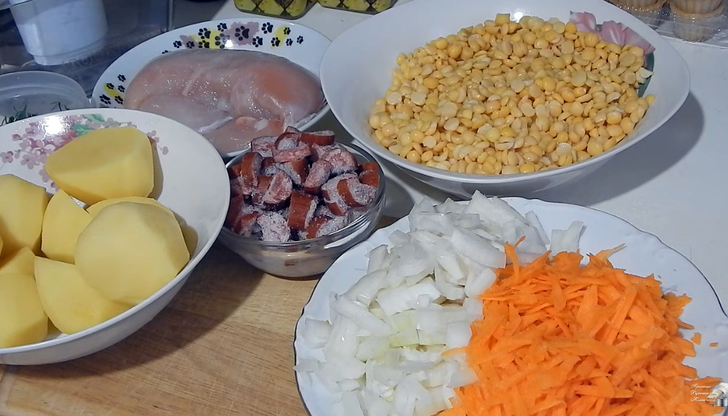 гороховый суп с курицей рецепт