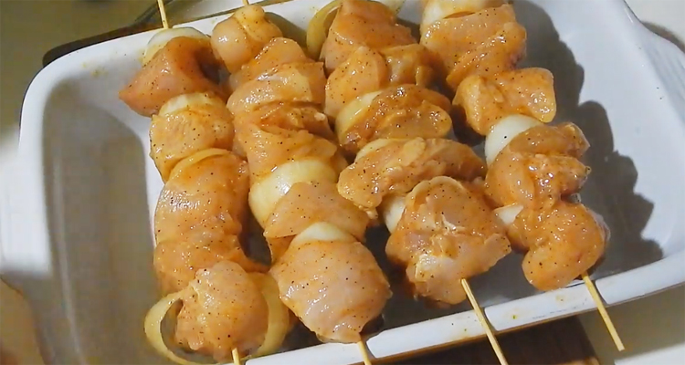 шашлык из куриных грудок в духовке