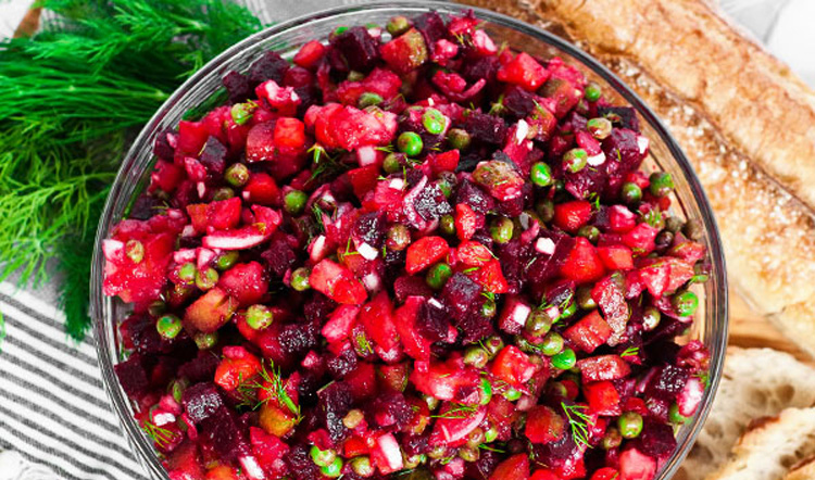 винегрет с солёными огурцами