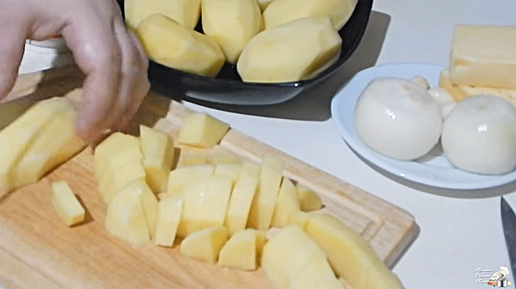 картошка с курицей в духовке