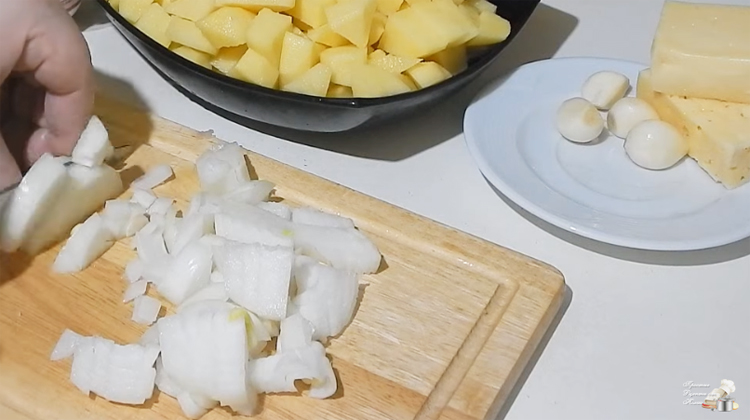 картошка с курицей в духовке