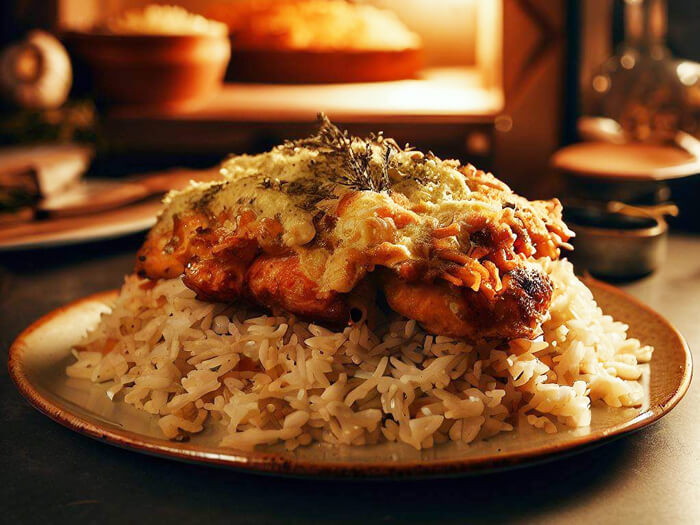 курица с рисом в духовке