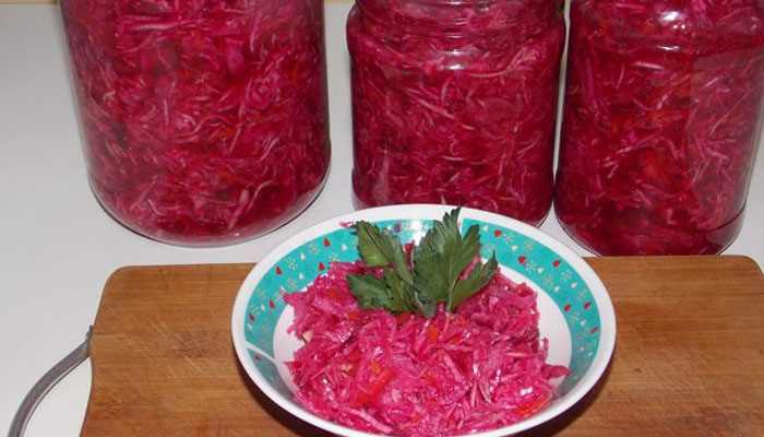 маринованная капуста рецепт со свеклой