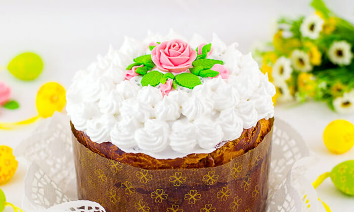 украшение кулича сливочным кремом