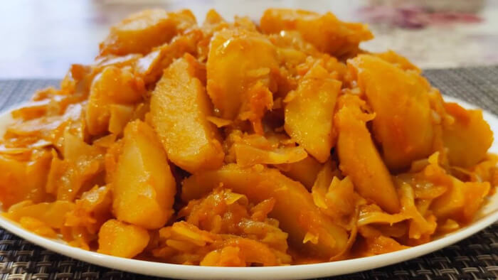 постная солянка с картошкой и капустой