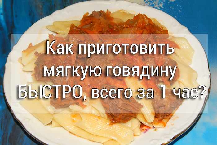 Как приготовить мягкую говядину быстро