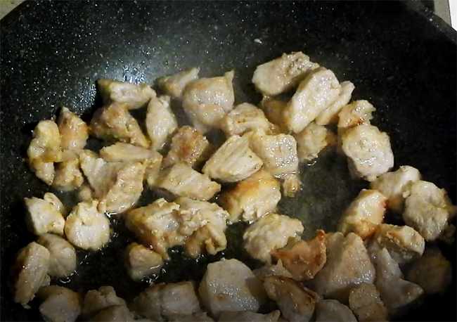 мясо золотистая корочка