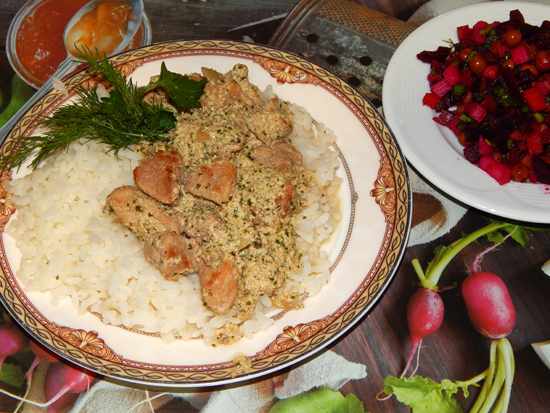 мясо в сливочно-ореховом соусе