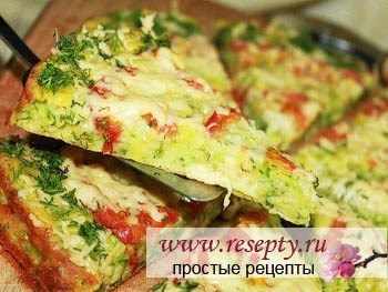 Низкокалорийная пицца из кабачков