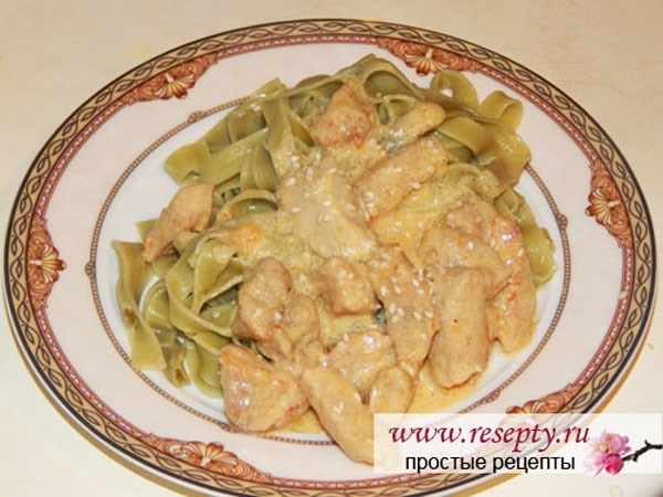 Свинина с кунжутом и сливками