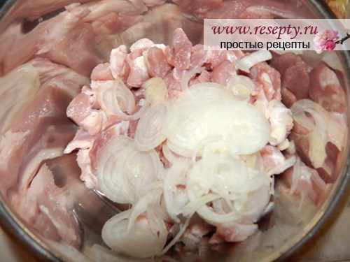 свинина с луком