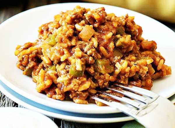Плов с фаршем по техасски
